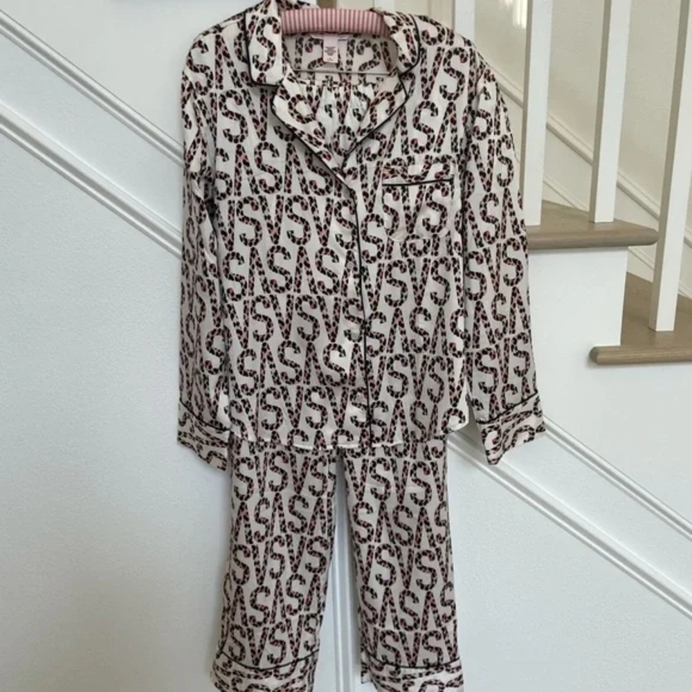 Victoria's Secret Black and White Pajama Set Intimates & Sleepwear
